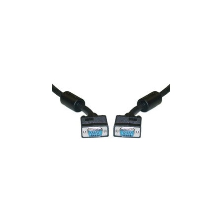 Cable Wholesale SVGA Cable with Ferrites, Black, HD15 Male, Coaxial Construction, Double Shielded, 6 foot 10H1-20106